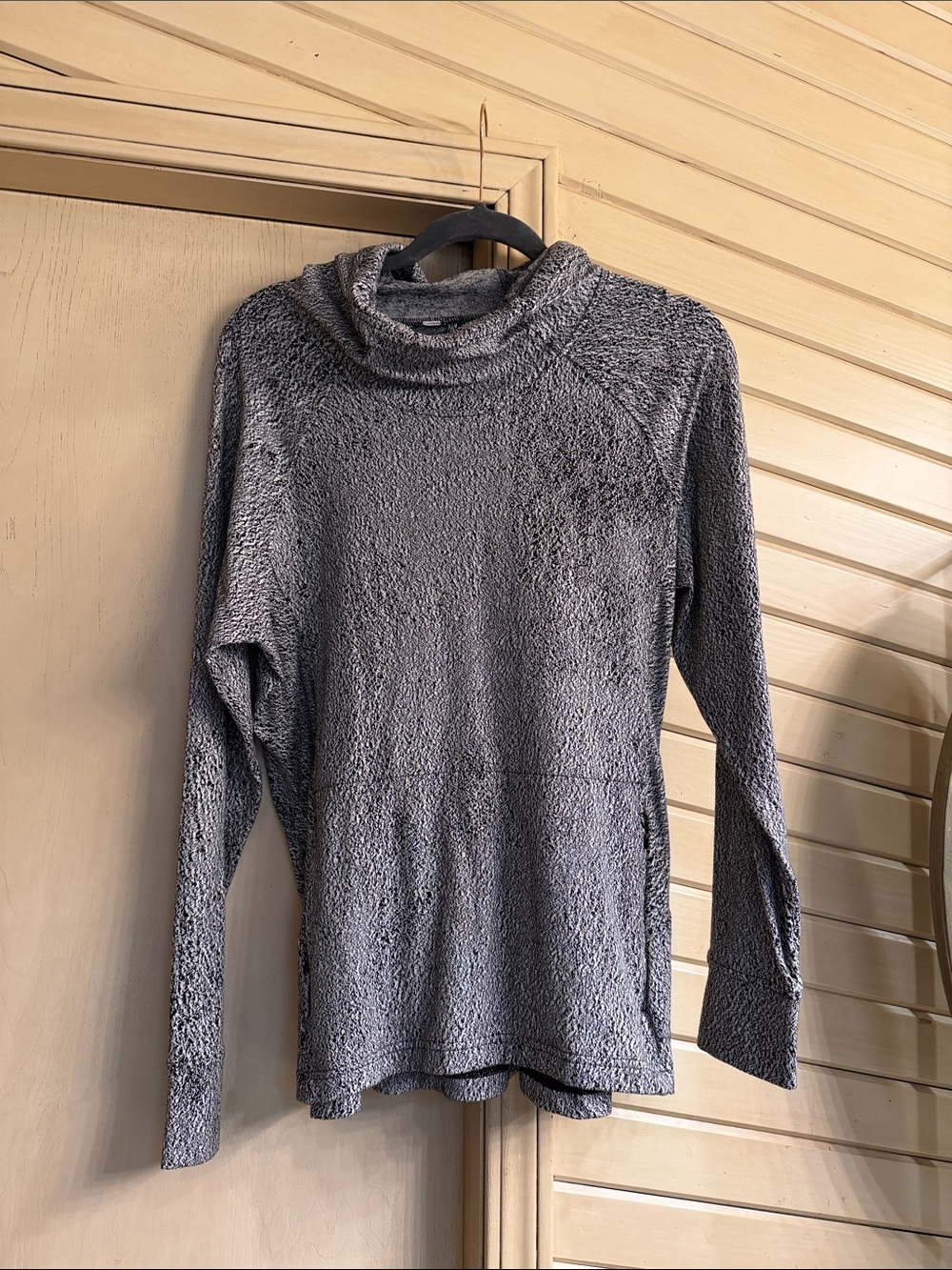lululemon athletica Heather Gray Cowl Neck Sweater